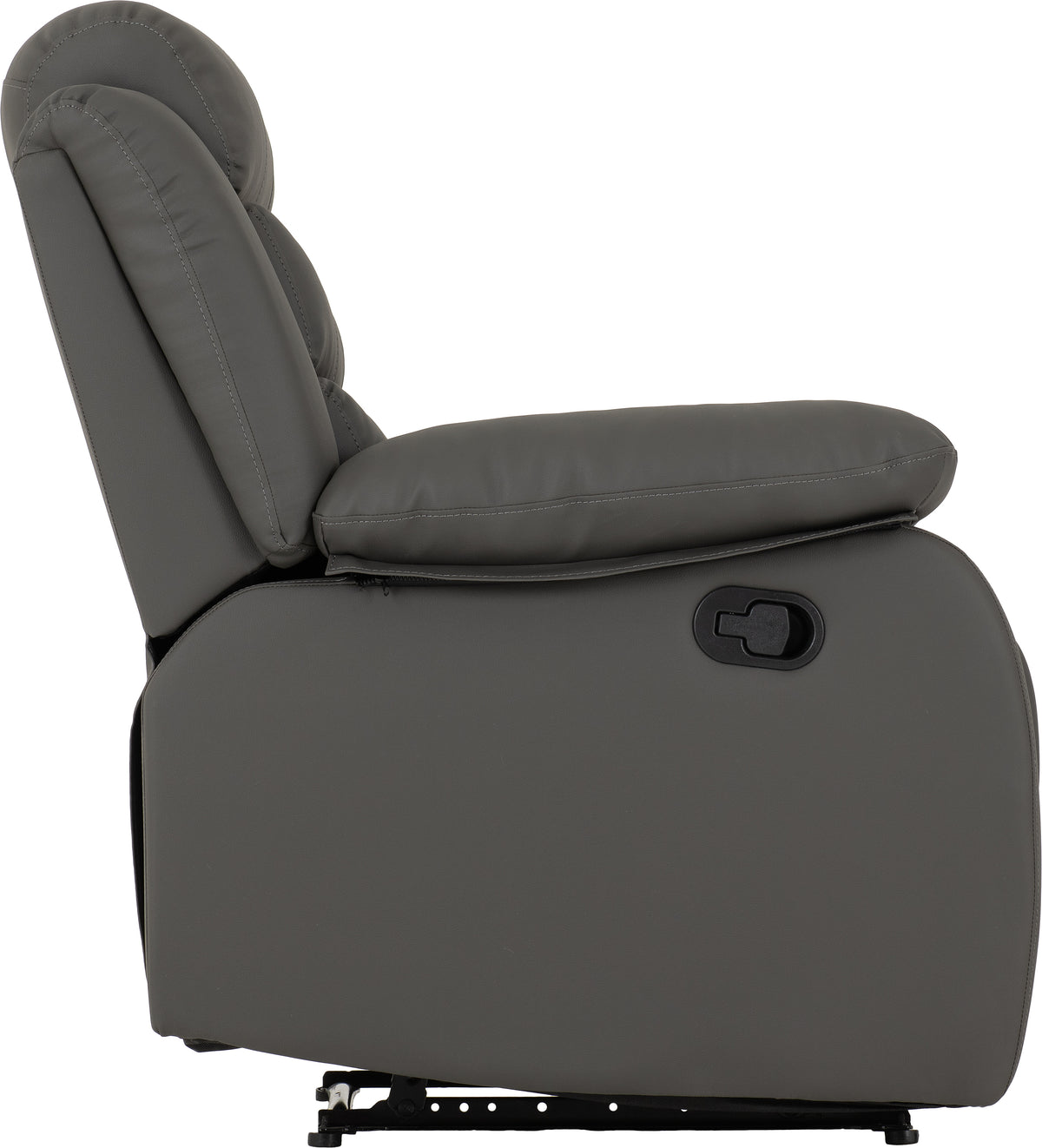 Roma Recliner Chair - Grey Faux Leather