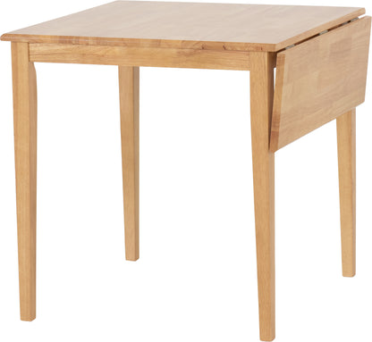 Vienna Drop Leaf Dining Set - Medium Oak/Brown Faux Leather