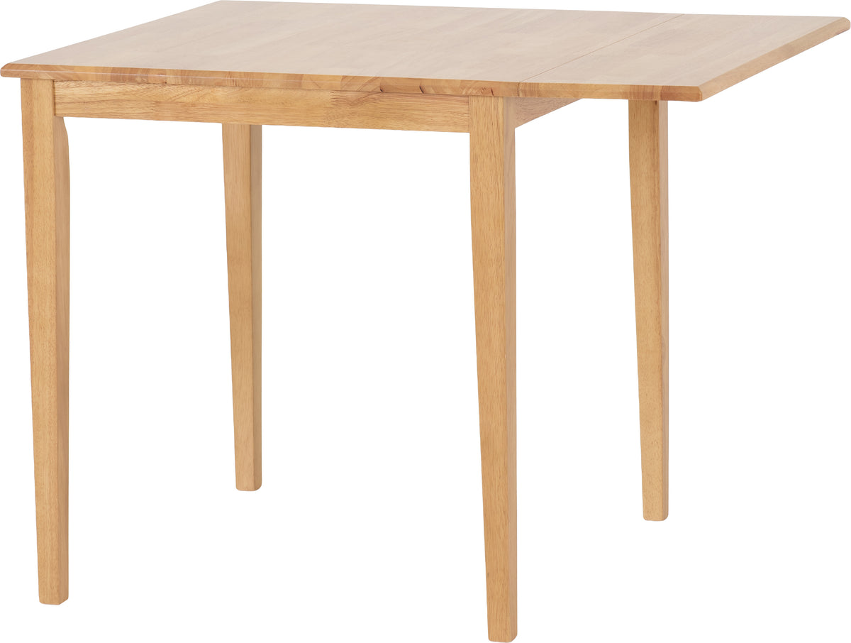 Vienna Drop Leaf Dining Set - Medium Oak/Brown Faux Leather