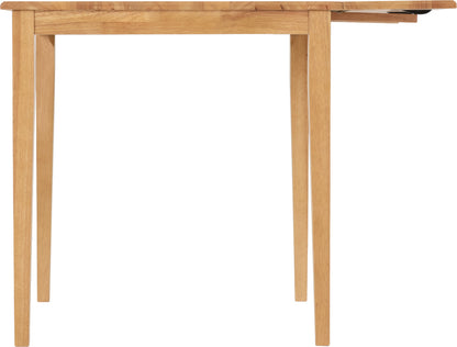 Vienna Drop Leaf Dining Set - Medium Oak/Brown Faux Leather