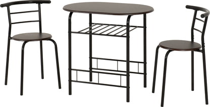 Derry Dining Set - Black/Walnut