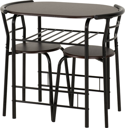 Derry Dining Set - Black/Walnut