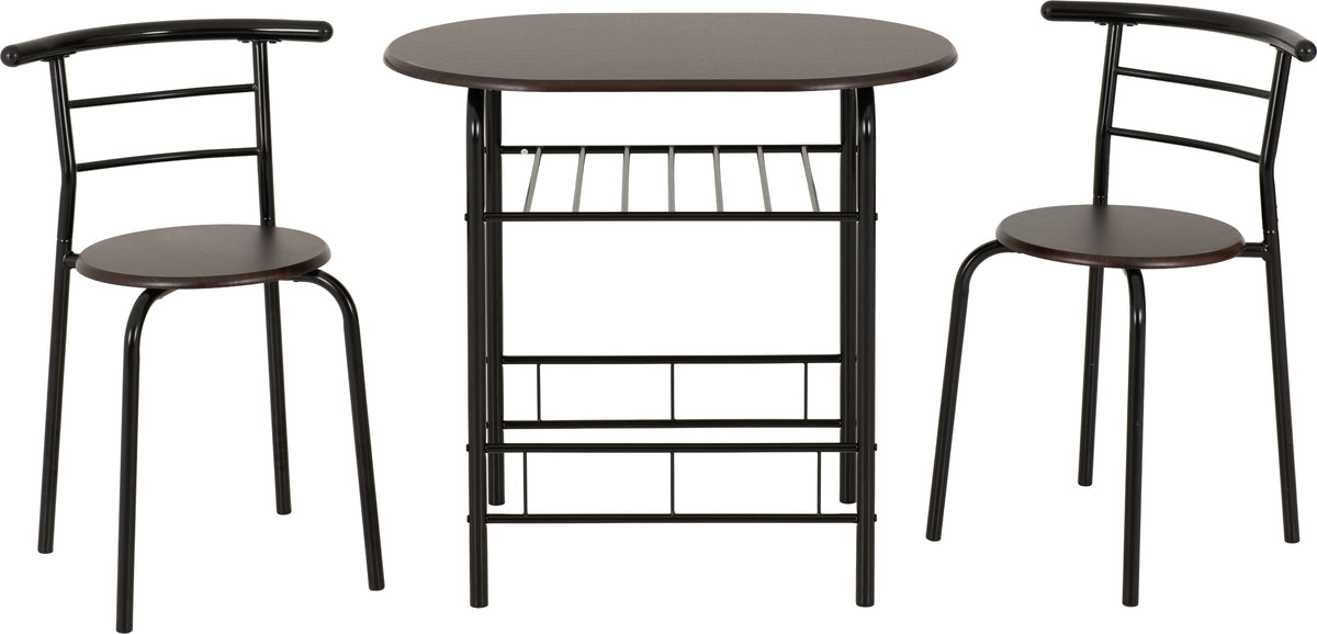 Derry Dining Set - Black/Walnut