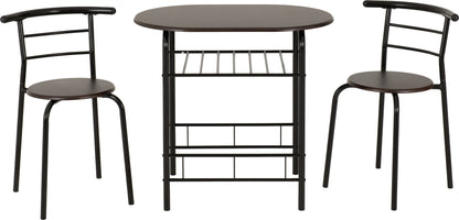 Derry Dining Set - Black/Walnut