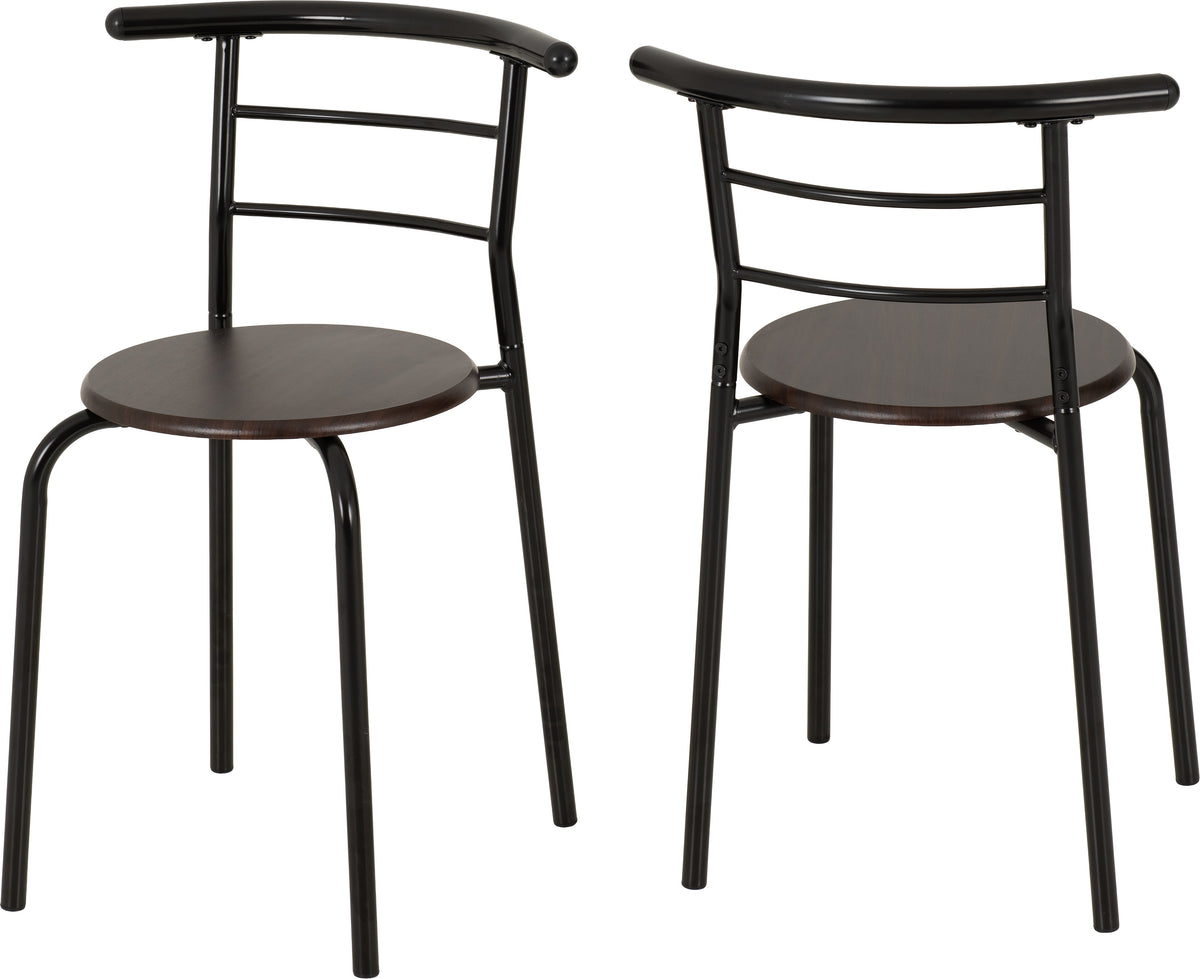 Derry Dining Set - Black/Walnut
