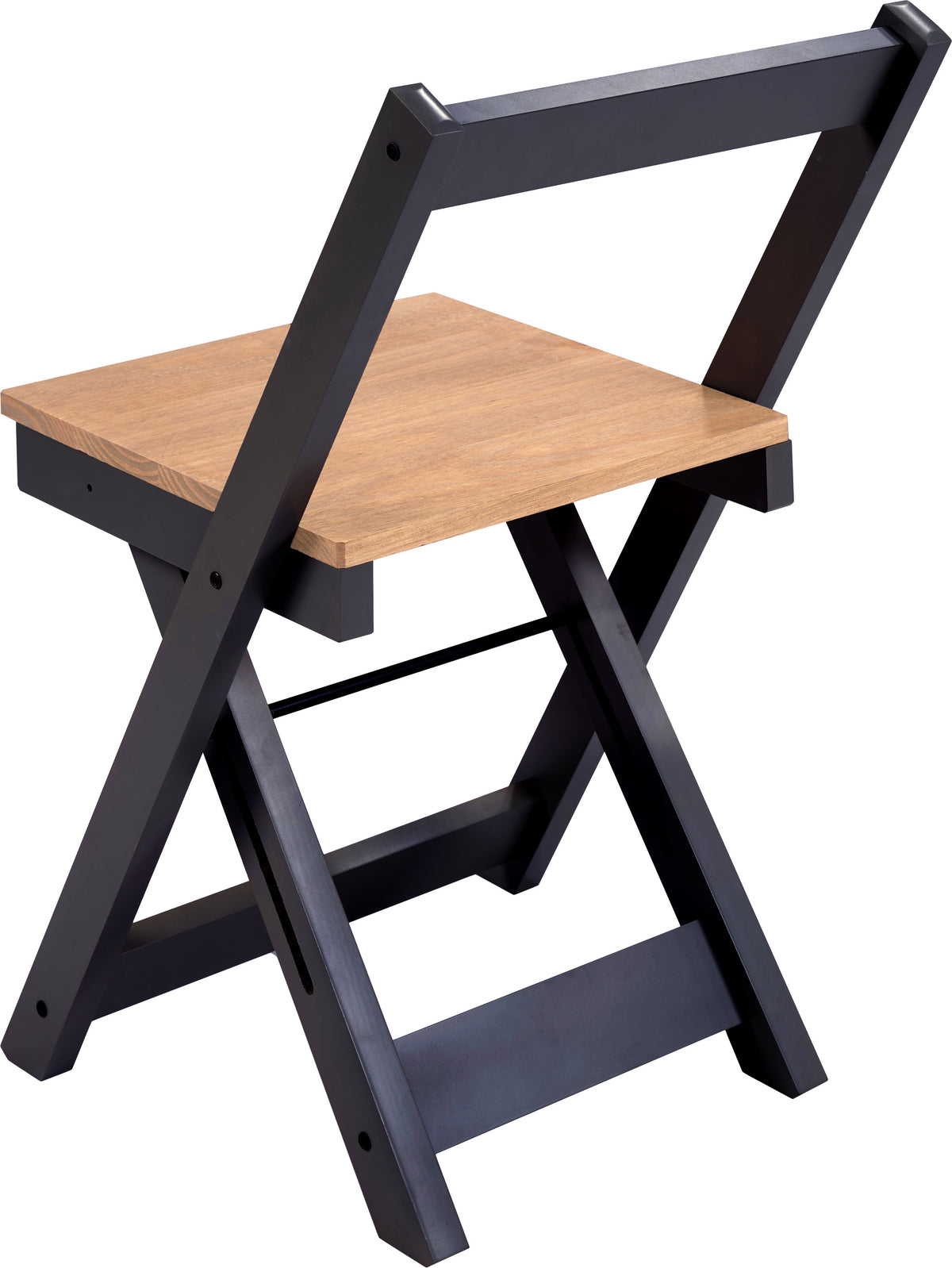 Santos Folding Chair (Box of 2) - Navy Blue/Distressed Waxed Pine