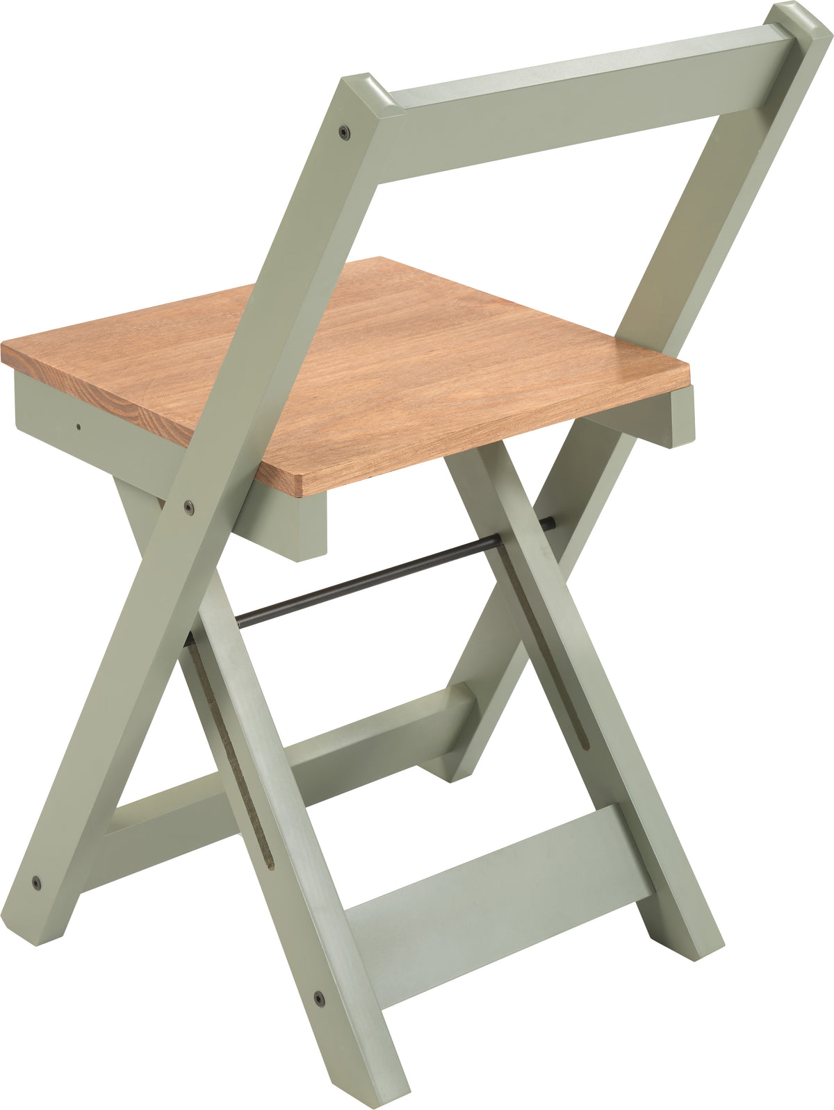 Santos Folding Chair (Box of 2) - Green/Distressed Waxed Pine