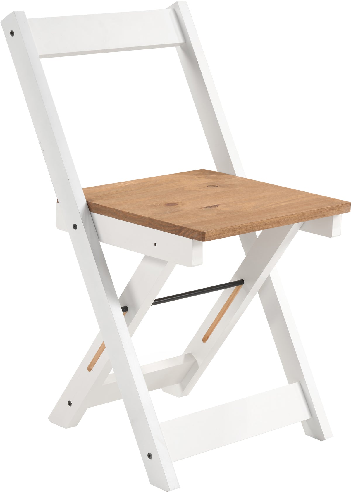 Santos Folding Chair (Box of 2) - White/Distressed Waxed Pine