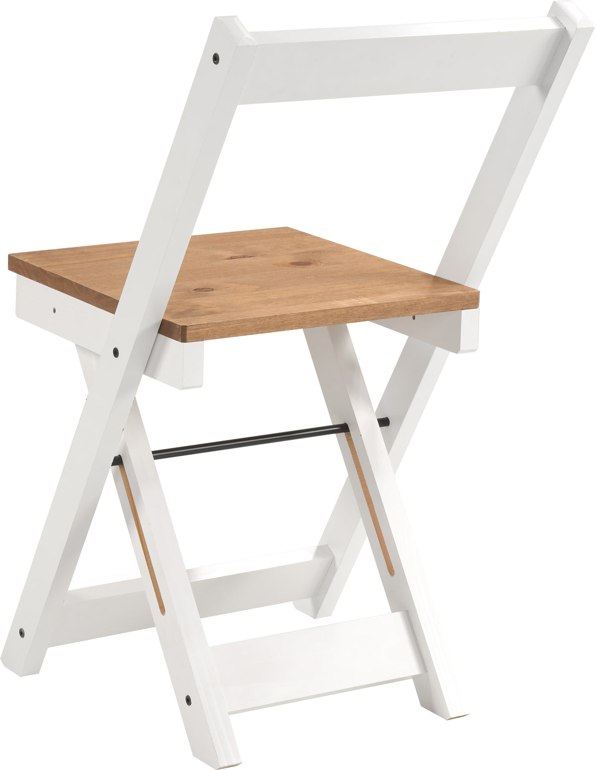 Santos Folding Chair (Box of 2) - White/Distressed Waxed Pine