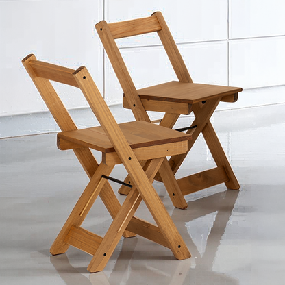 Santos Folding Chair (Box of 2) - Natural Wax
