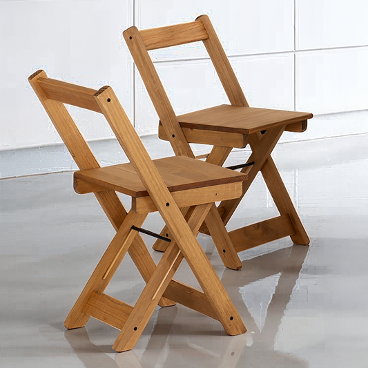 Santos Folding Chair (Box of 2) - Natural Wax