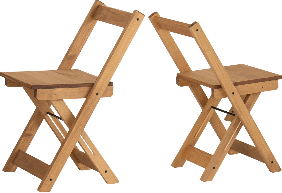 Santos Folding Chair (Box of 2) - Natural Wax