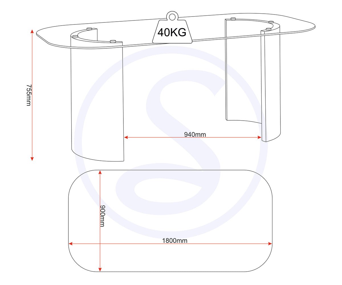 Modena Dining Table - Clear Glass/Cream Marble Effect