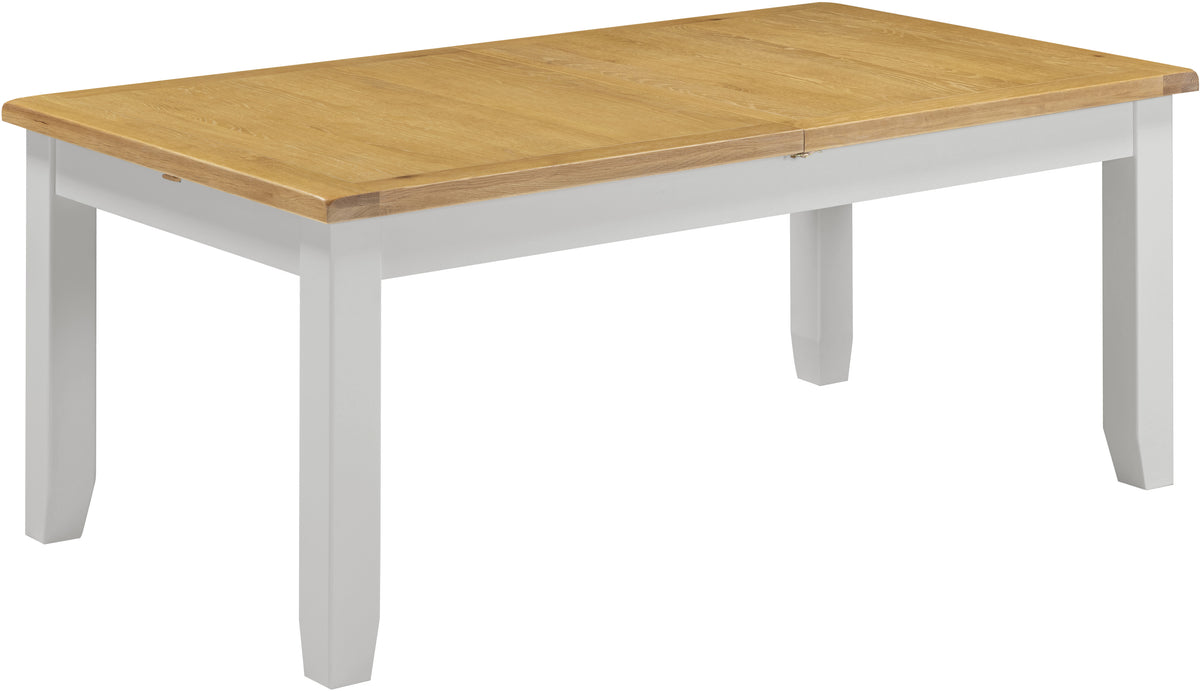 Windsor Large Extending Dining Table - Pebble Grey/Oak