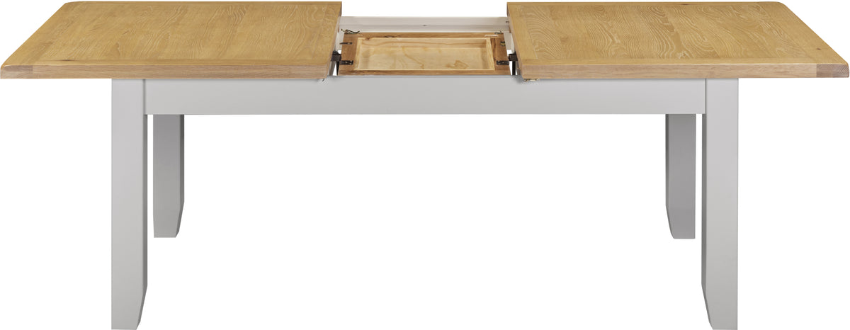 Windsor Large Extending Dining Table - Pebble Grey/Oak