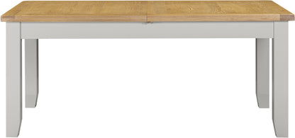 Windsor Large Extending Dining Table - Pebble Grey/Oak