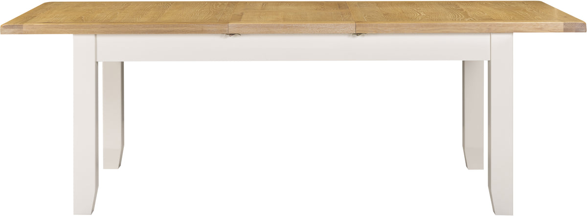 Windsor Large Extending Dining Table - Ivory/Oak