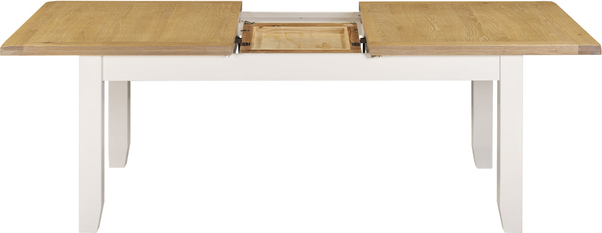 Windsor Large Extending Dining Table - Ivory/Oak