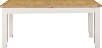 Windsor Large Extending Dining Table - Ivory/Oak