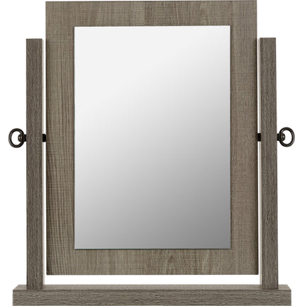 Lisbon Dressing Table Mirror - Black Wood Grain