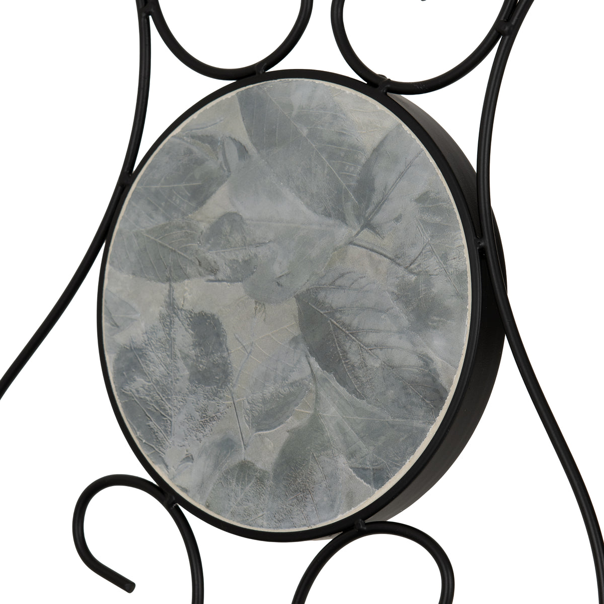 Ferne Patio Dining Set - Black/Grey Leaf