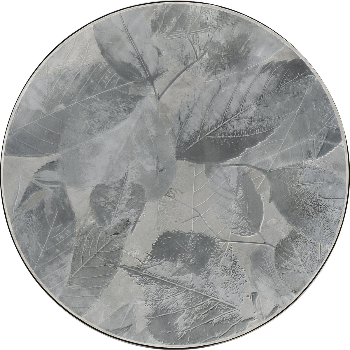 Ferne Patio Dining Set - Black/Grey Leaf