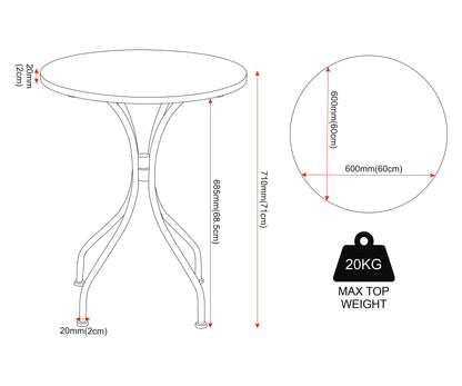 Ferne Patio Dining Set - White/Green Leaf