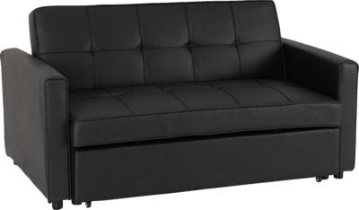 Astoria Black Faux Leather Sofa Bed