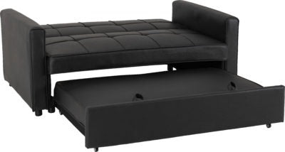 Astoria Black Faux Leather Sofa Bed