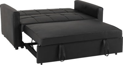 Astoria Black Faux Leather Sofa Bed