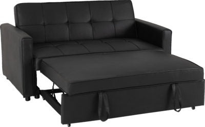 Astoria Black Faux Leather Sofa Bed