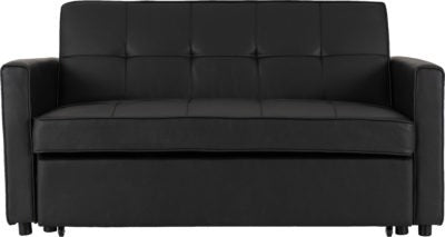 Astoria Black Faux Leather Sofa Bed