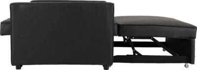 Astoria Black Faux Leather Sofa Bed