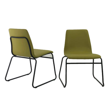 Albion PU Chairs Green (Set of 6)