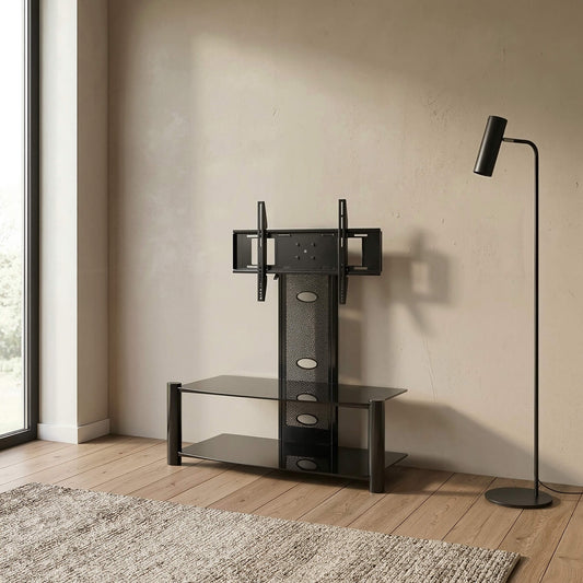 Alpine Flat Screen TV Stand Black (Baron)