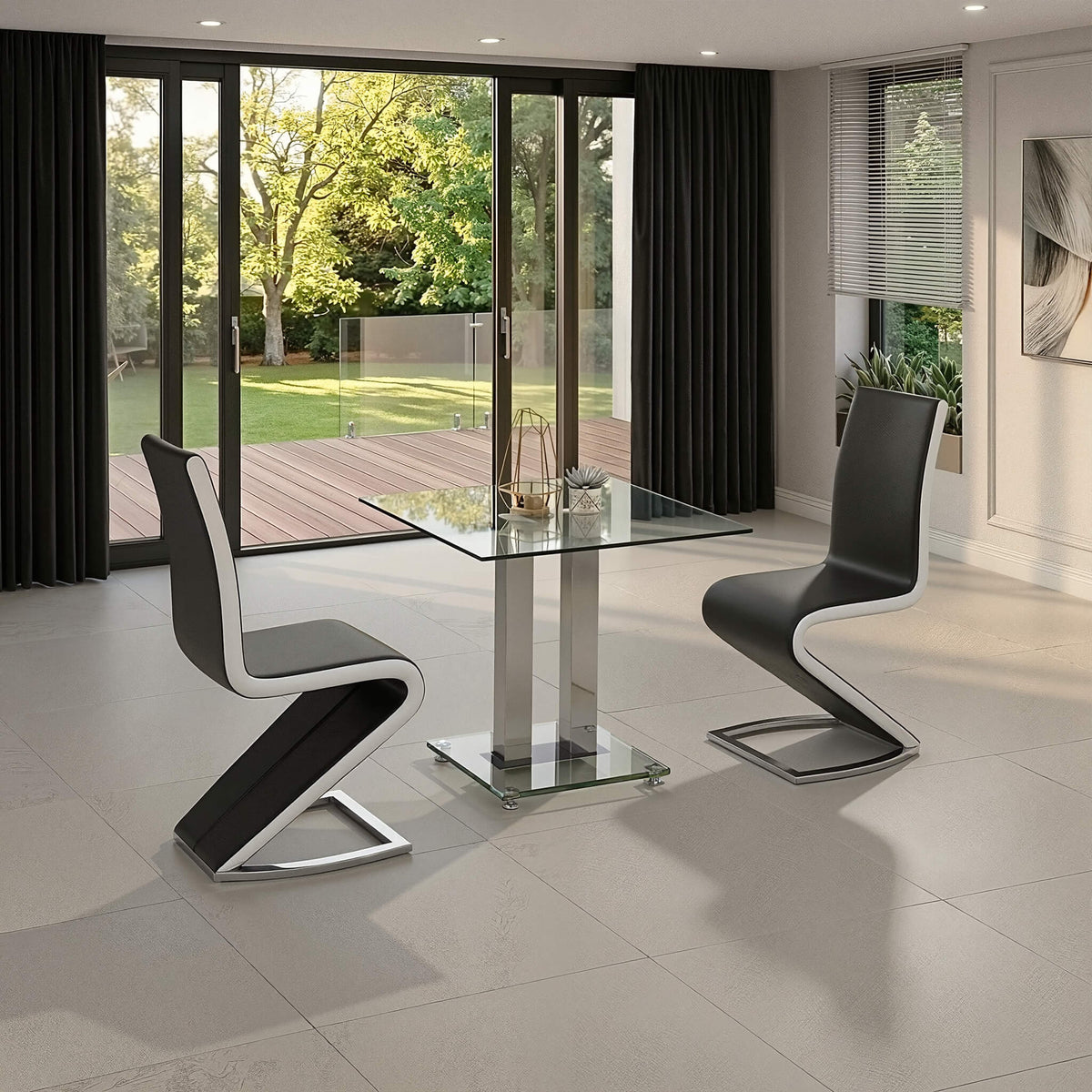 Ankara Small Dining Table Chrome