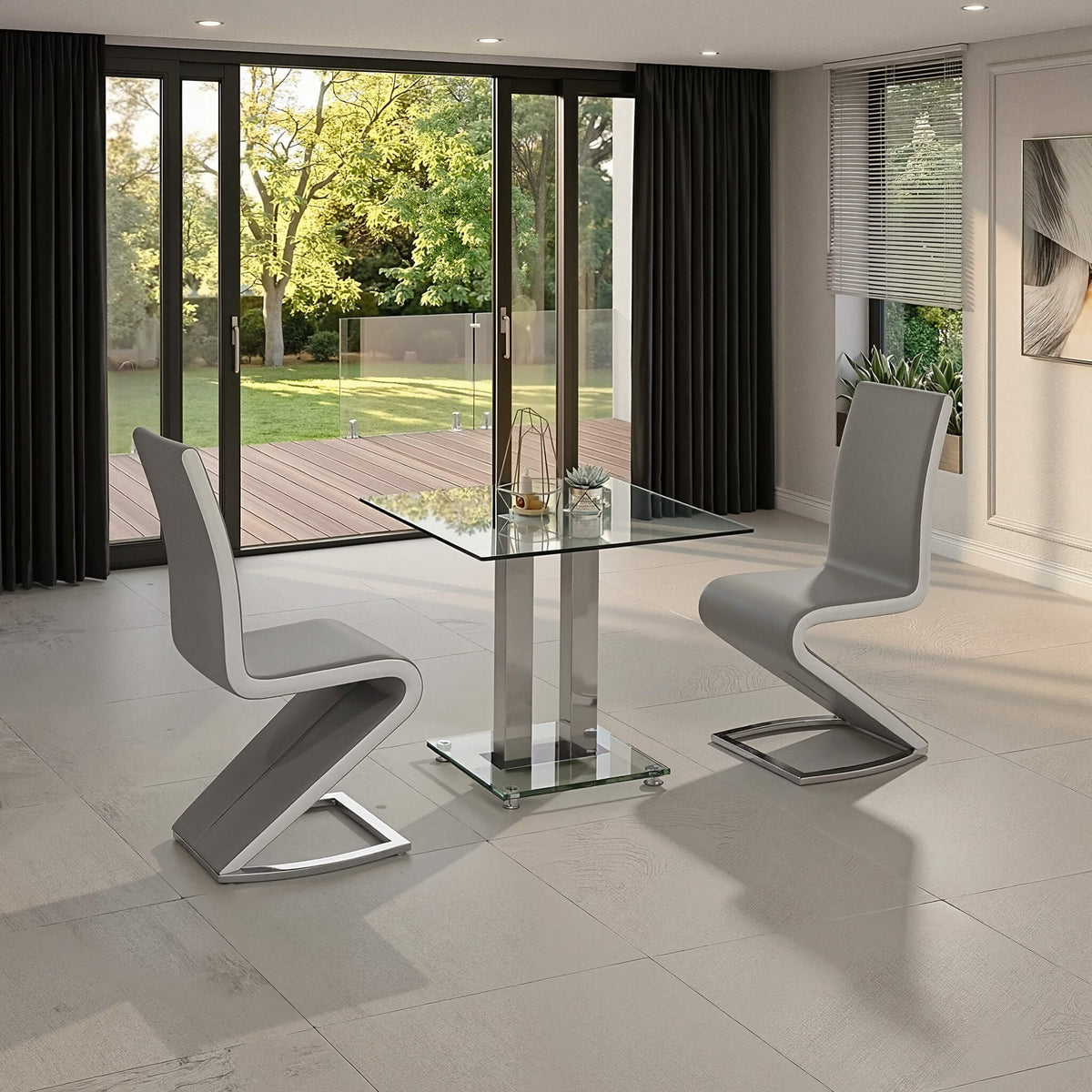 Ankara Small Dining Table Chrome
