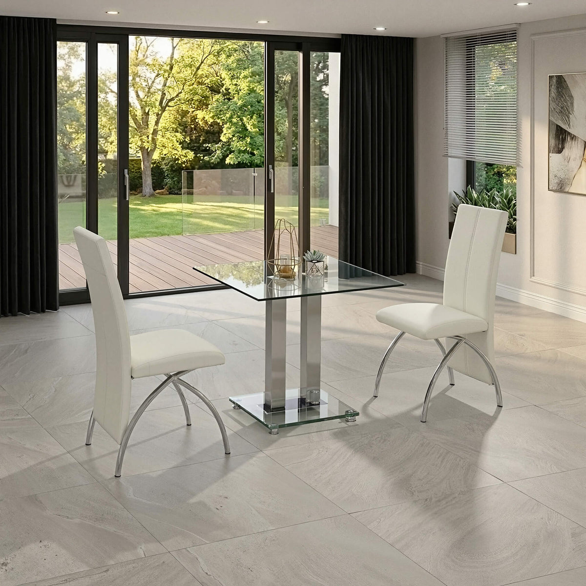 Ankara Small Dining Table Chrome