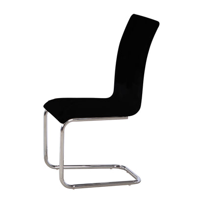 Arizona Dining Chair Chrome - Black (Set of 2)