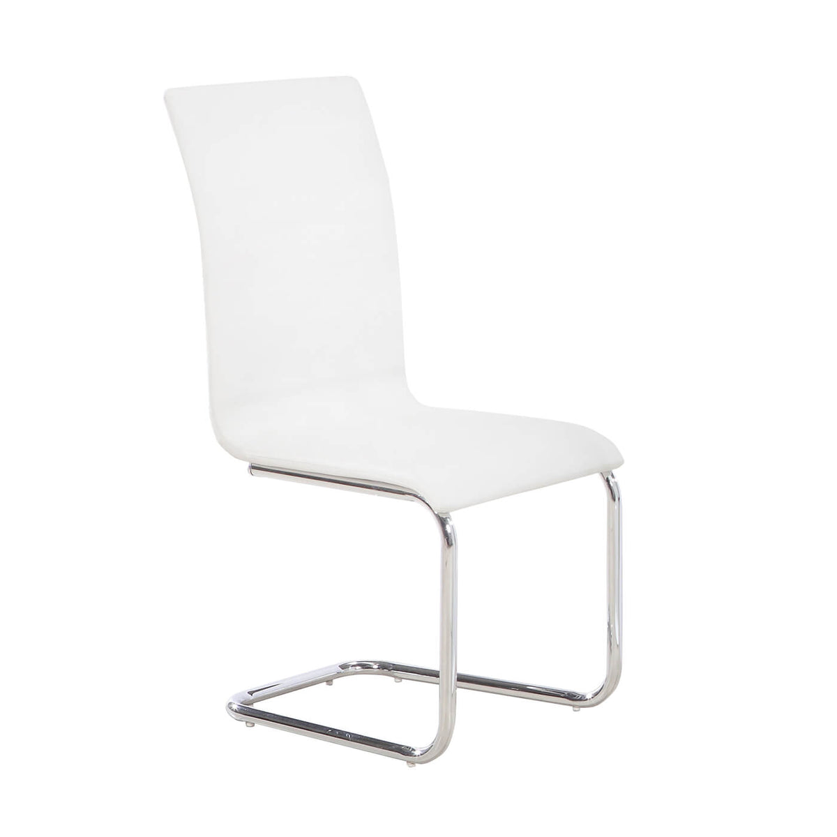 Arizona Dining Chair Chrome - White (Set of 2)