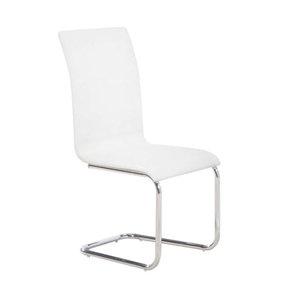 Arizona Dining Chair Chrome - White (Set of 2)
