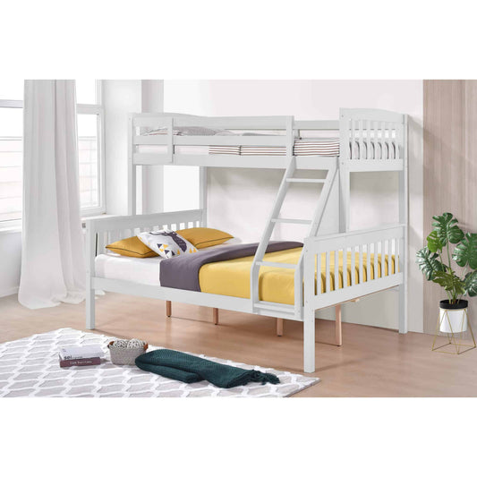 Ashbrook Solid Wood Triple Bunk Bed - White