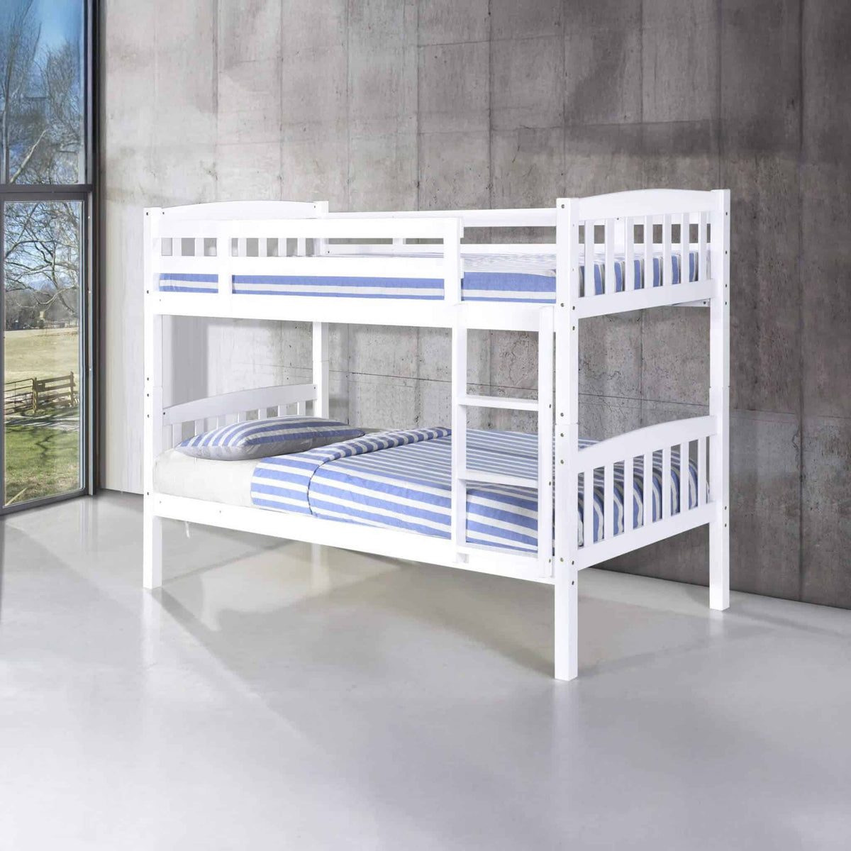 Ashbrook Solid Wood Bunk Bed - White