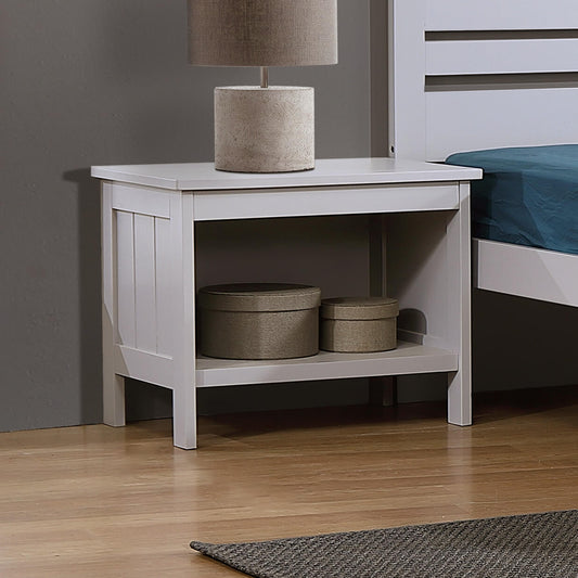 Astley Bedside Solid Hardwood - Grey