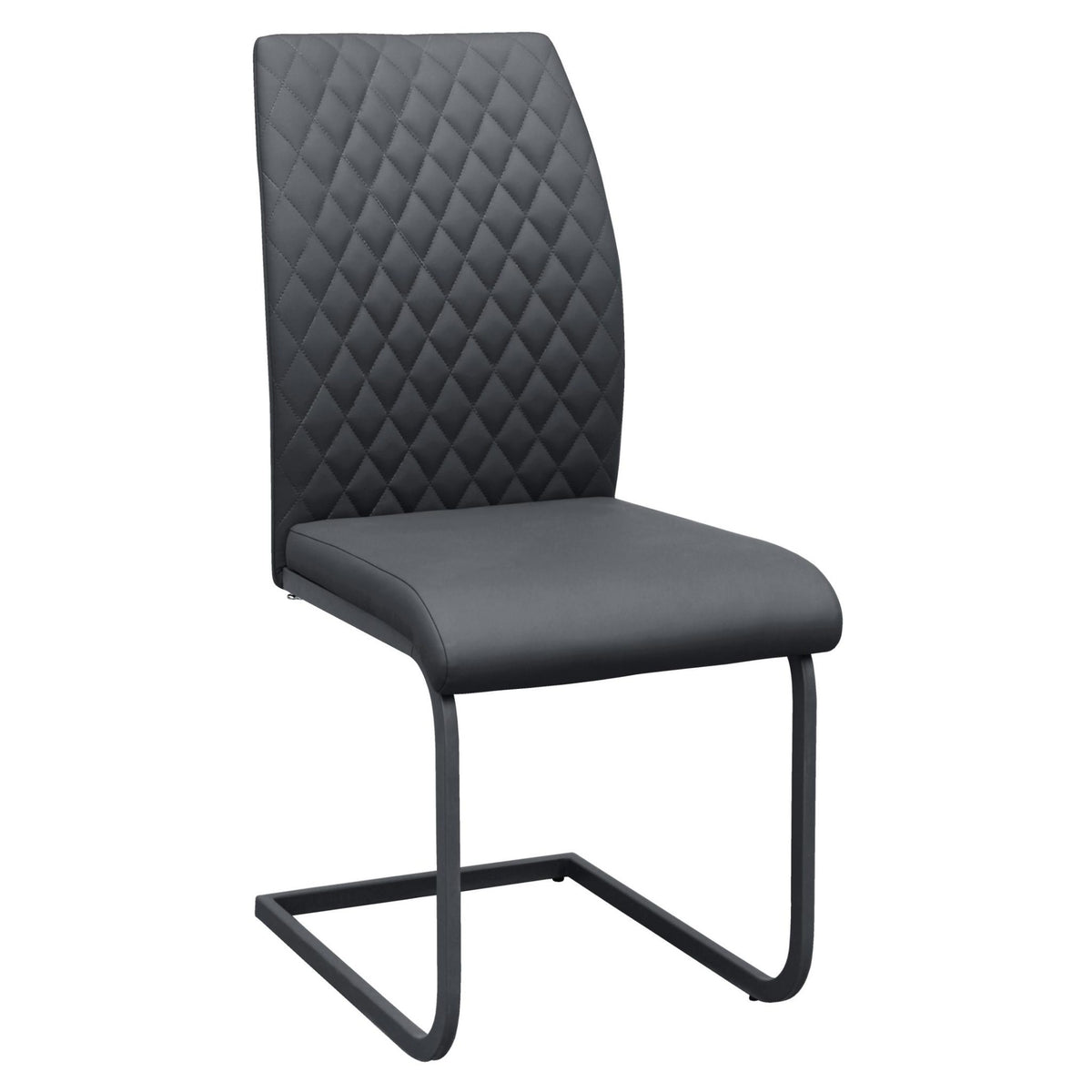 Austin PU Dining Chair with Metal legs - Grey (Set of 4)