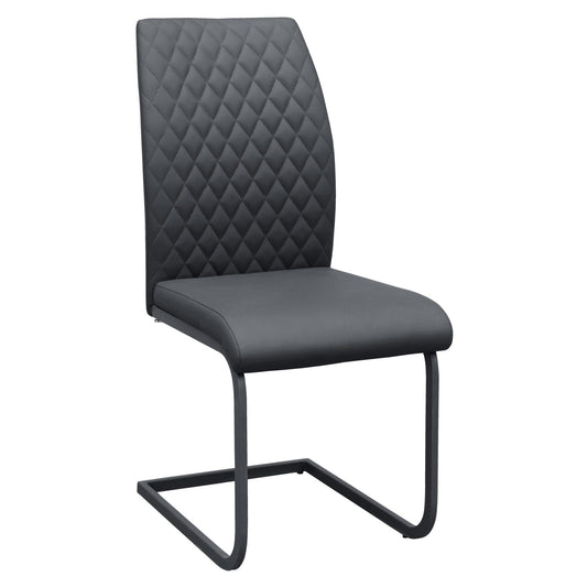 Austin PU Dining Chair with Metal legs - Grey (Set of 4)