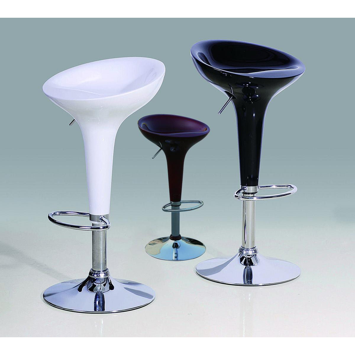 Bar Stool Model 1 (Sold in Pairs) - Black (Set of 2)