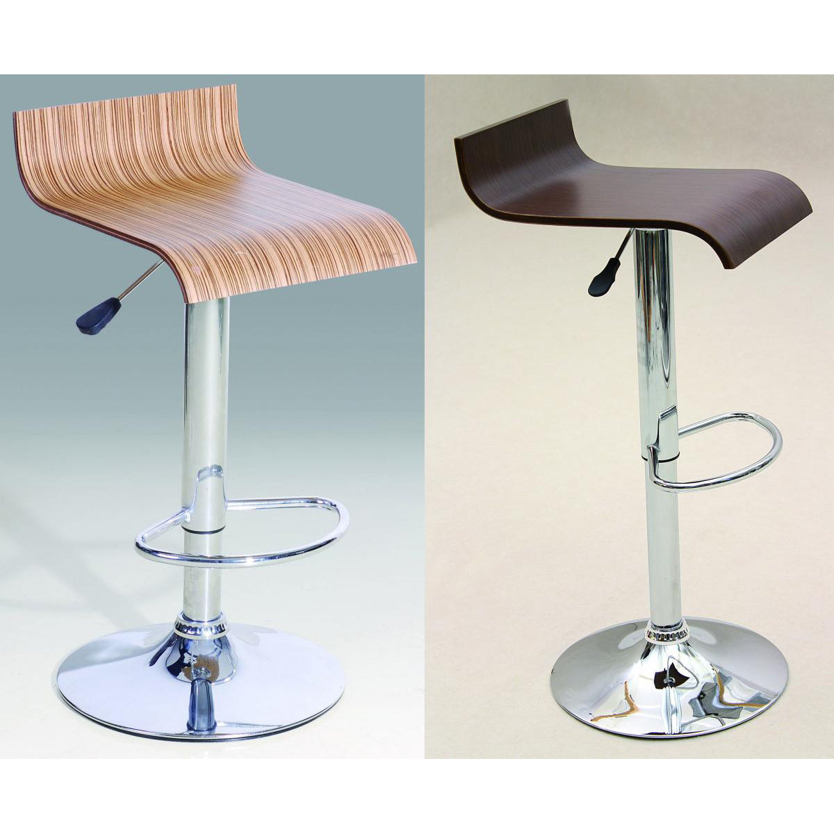 Bar Stool Model 6 (Sold in Pairs) - Walnut (Set of 2)