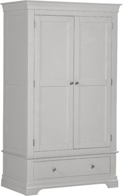 Bordeaux Pebble Grey 2 Door Wardrobe