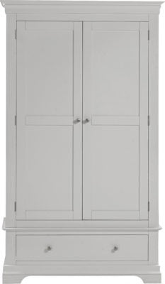 Bordeaux Pebble Grey 2 Door Wardrobe